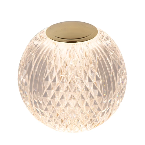 Lucide CINTRA - Rechargeable Table lamp - Battery pack - Ø 11 cm- LED 3 StepDim - 1x2W 2700K - Transparant - detail 2